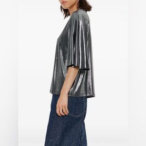 Bimba Y Lola Metallic Silver Top